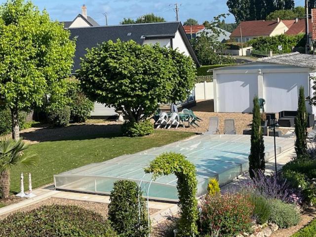 Ravissant chalet avec piscine 10x4  Courcelles-de-Touraine Extérieur photo